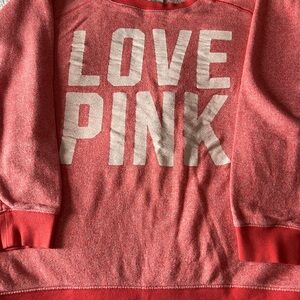 PINK Victoria's Secret Red Love Pink Sweatshirt